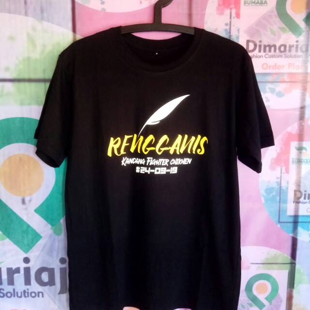 Kaos CUSTOM  Dewasa desain TULISAN LOGO atau FOTO