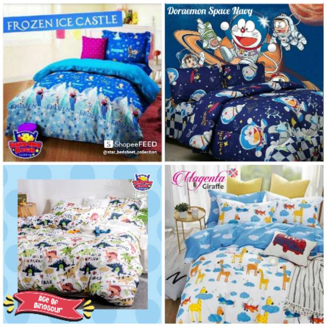 SET SPREI Katun Lokal STAR Home Industri Motif Anak Cowok 