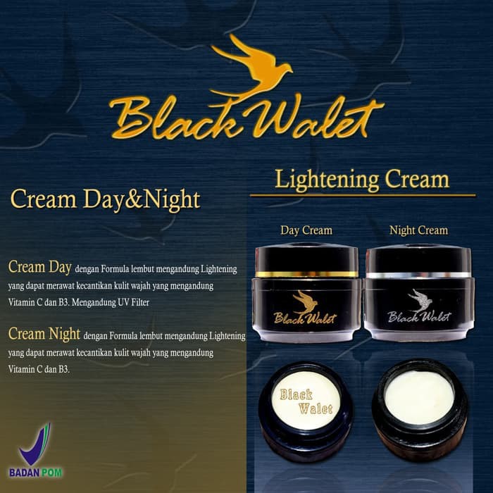 ✨ AKU MURAH ✨[DAY&amp;NIHT CREAM] Paket Cream Siang dan Cream Malam Black Walet