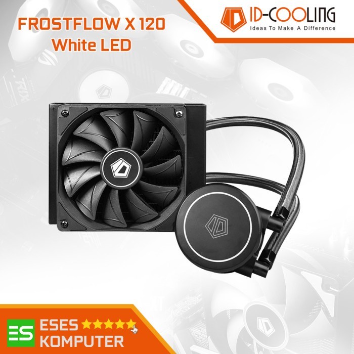 ID-COOLING FROSTFLOW X 120 - AIO Liquid Water Cooler White LED