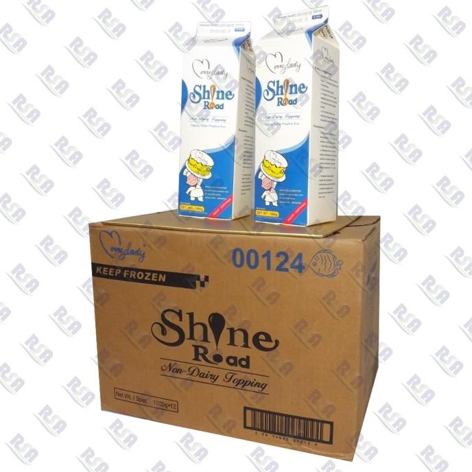 

(BISA COD) Whipping Cream Shine Road 1 Liter x 12 Import Dari China