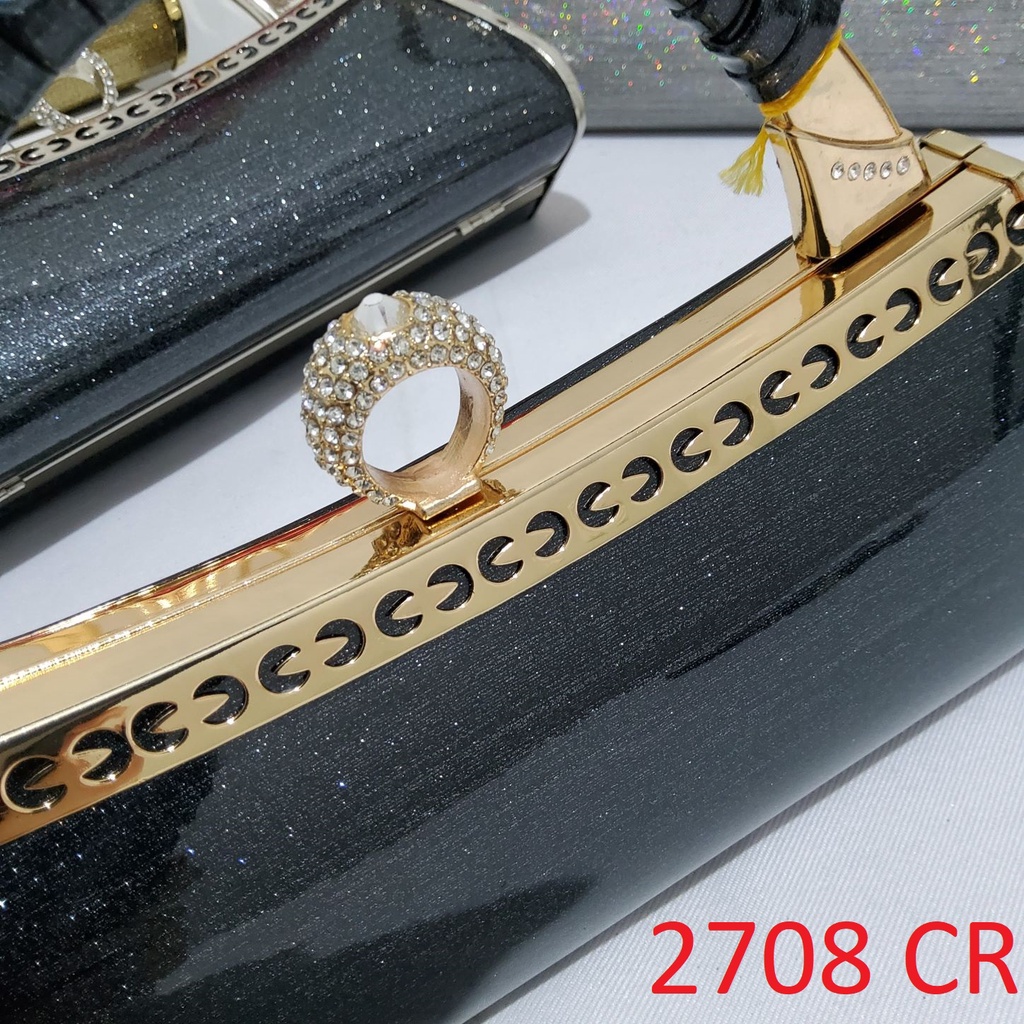 FARNELL - Tas Pesta Farnell 2708/2597/2688/2697 Clutch Elegan Mewah Kondangan Glitter Glossy Diamond