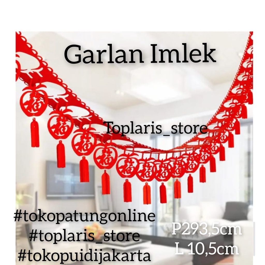 Garlan Hiasan Imlek Apple Fuk Hoki New 022