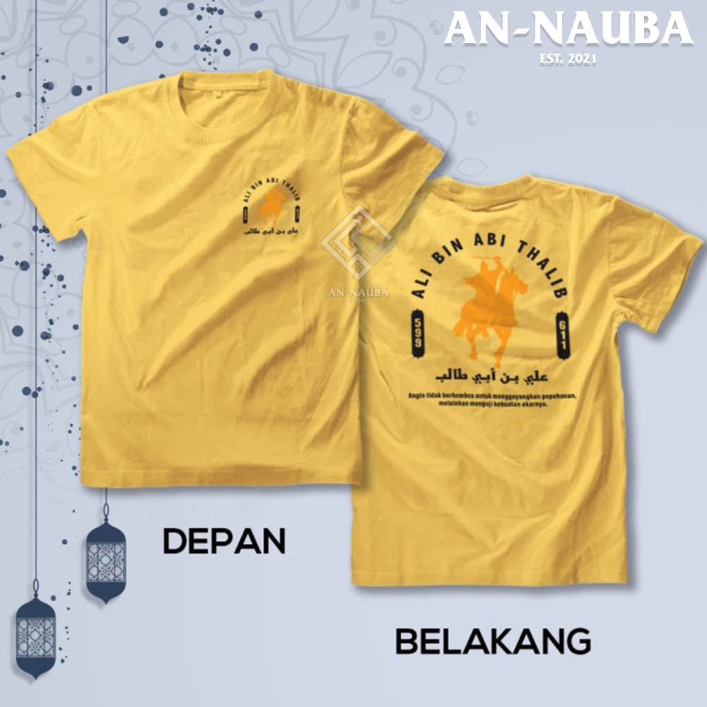 Kaos Dakwah Islami Khalifah Series / ALI BIN ABI THALIB TSHIRT / Baju Distro Santri Muslim [AN-6298]-5