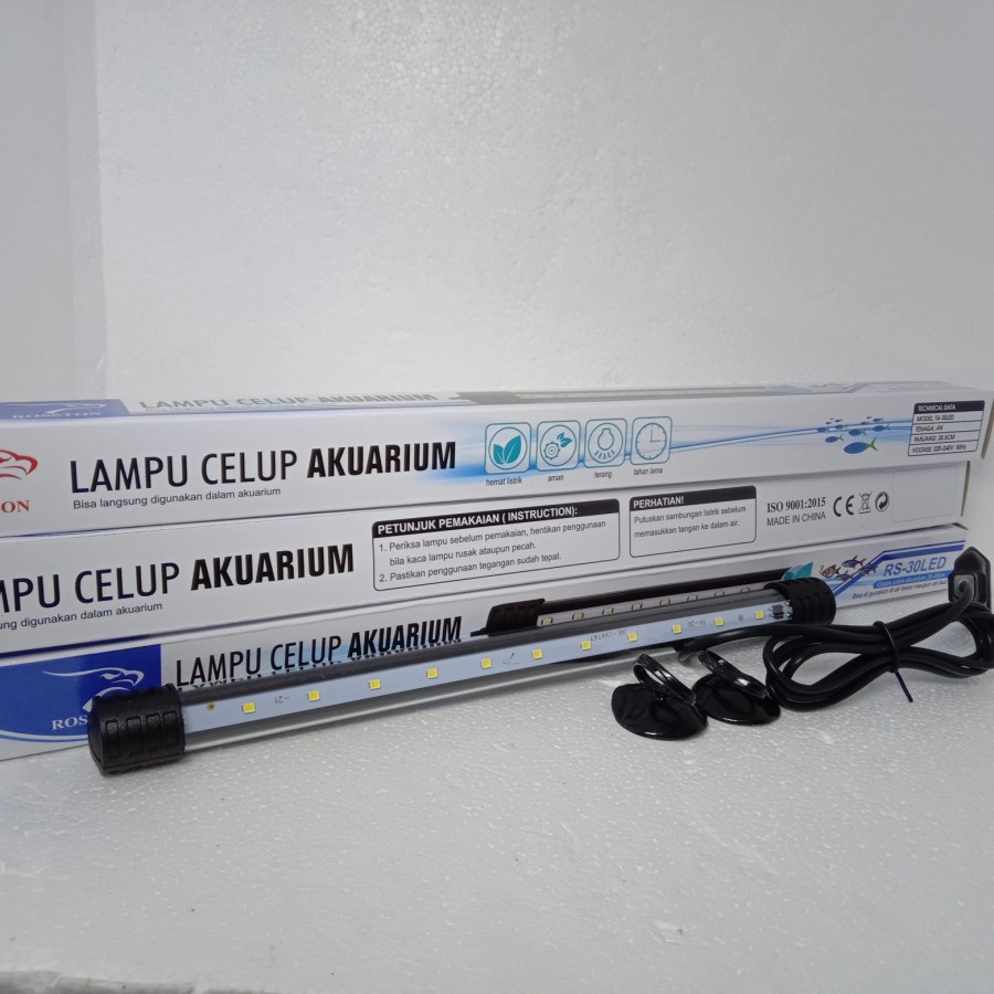 LAMPU LED AQUARIUM CELUP 30CM ROSSTON RS-30LED LAMPU CELUP AKUARIUM