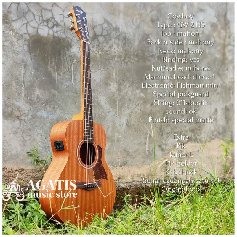 Gitar Cowboy GW 3 NSK Akustik Elektrik Fishman