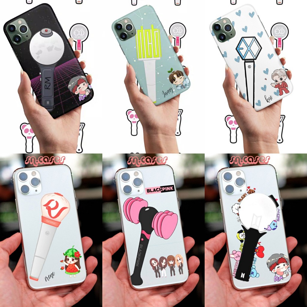 CASING HP KPOP NCT BTS BLACKPINK RED VELVET EXO LIGHTSTICK CUSTOM CASE SOFTCASE ANTICRACK BLACKMATTE