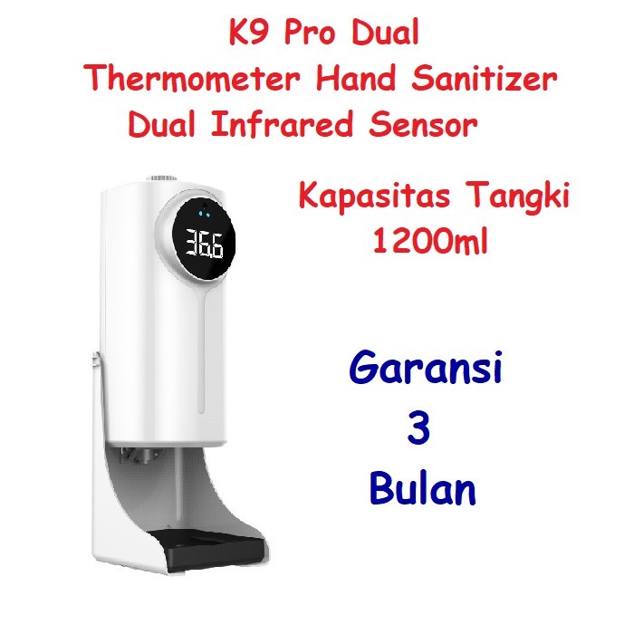 K9 Pro Dual Thermometer 2 in 1 Hand Sanitiser Dispenser - K9 Pro Aja