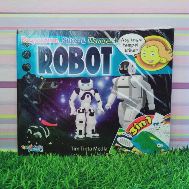 Buku Pengetahuan Stiker dan mewarnai robot