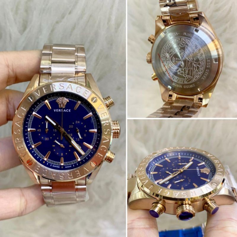 Jam Tangan Pria Chronograph Versace Quartz Japan premium