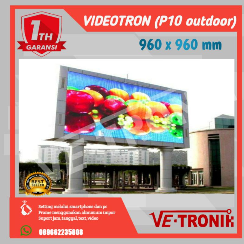 Videotron p10 outdoor layar Led custom