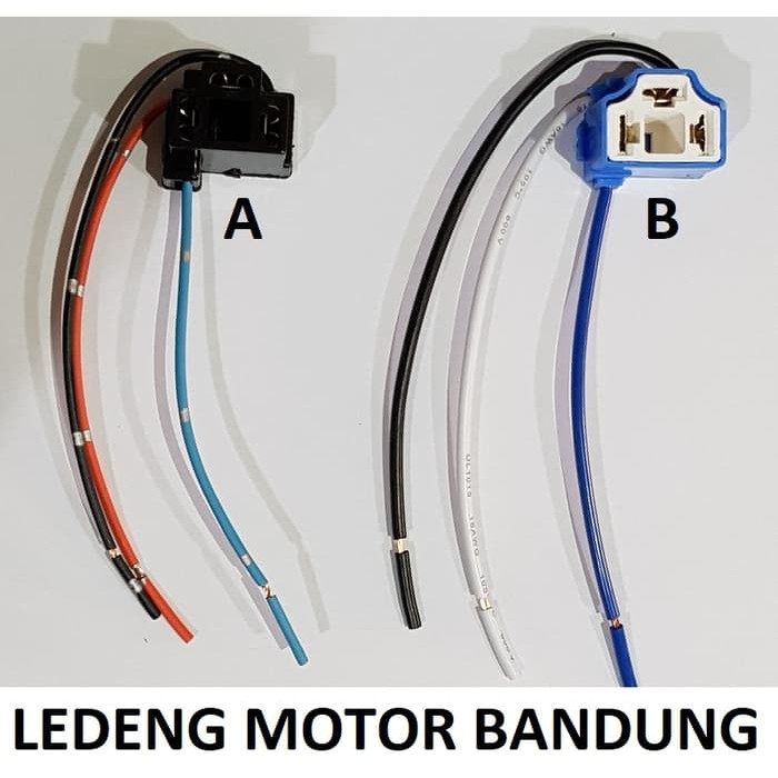Jual Fiting Lampu H4 Soket Socket HS1 Bohlam Motor Mobil 3 Kabel Kuat Awet terlaris