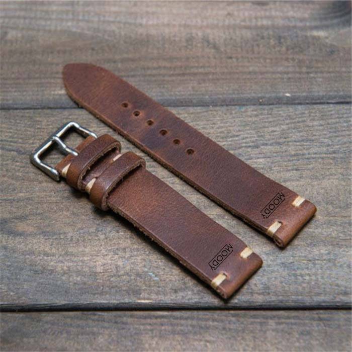 Tali Jam Kulit Asli Logo WELDER MOODY Garansi 1 Tahun - Leather Strap