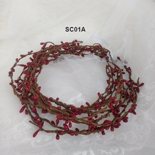 [READY STOCK] SIMPLE FLOWER CROWN AKSESORIS RAMBUT MAHKOTA BUNGA MAROON SC01A