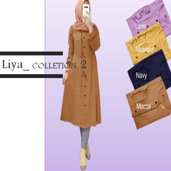 TUNIK WANITA MUSLIM DEWASA BUSUI LEBARAN TERBARU 2021 TUNIC LENARA KEKINIAN MODIS TRANDY UKURAN XL