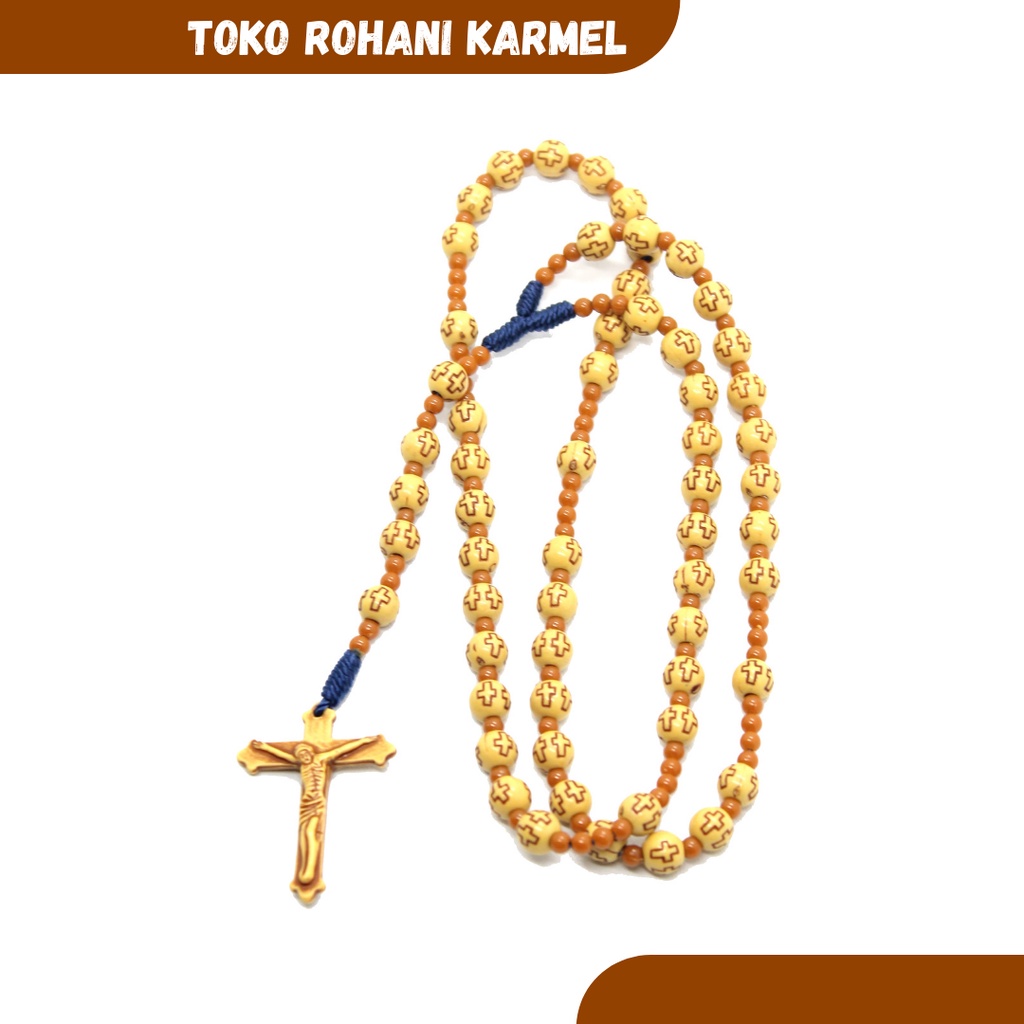 Jual ROSARIO AKRILIK MOTIF SALIB / KALUNG ROSARIO KATOLIK / KALUNG ...