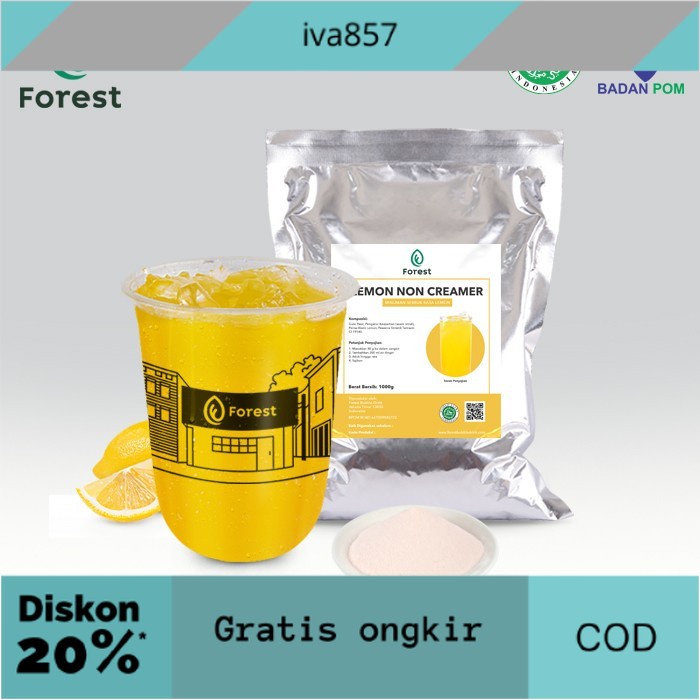 

PROMO Bubuk Minuman LEMON SQUASH Powder 1000g - FOREST Bubble Drink - POWDR+BUBLEWRAP GRATIS ONGKIR