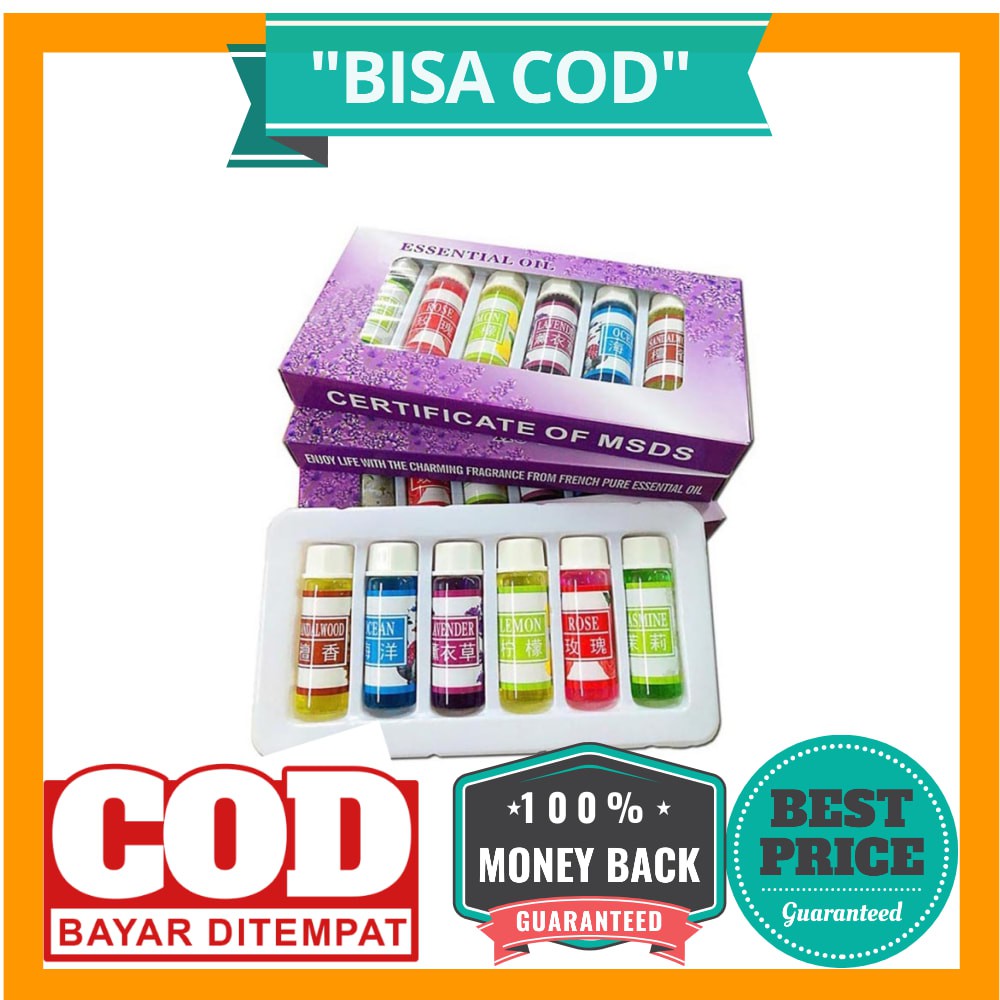 BISA COD Taffware HUMI Essential Oils Minyak Aromatherapy Diffusers 5ml Mixing 6 PCS - 3544