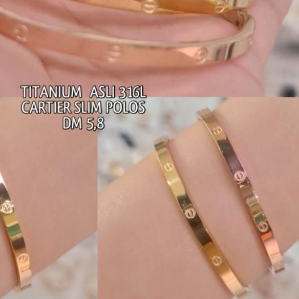 ← Gelang Titanium cartier polos slim import Titanium asli Sunshine Titanium ☚