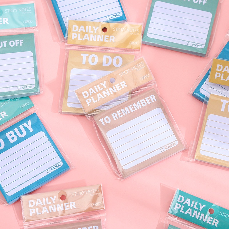 [kstuffind] 60 lembar sticky note / sticker post it kertas catatan persegi