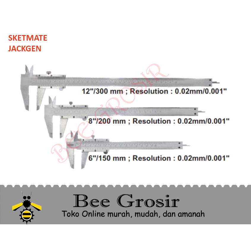 

Sketmat Jangka Sorong Vernier Caliper JACKGEN