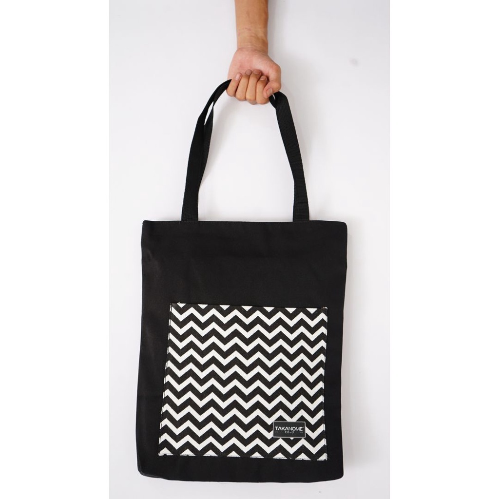 Tote Bag Takanome Zizag - Totebag Kanvas Premium