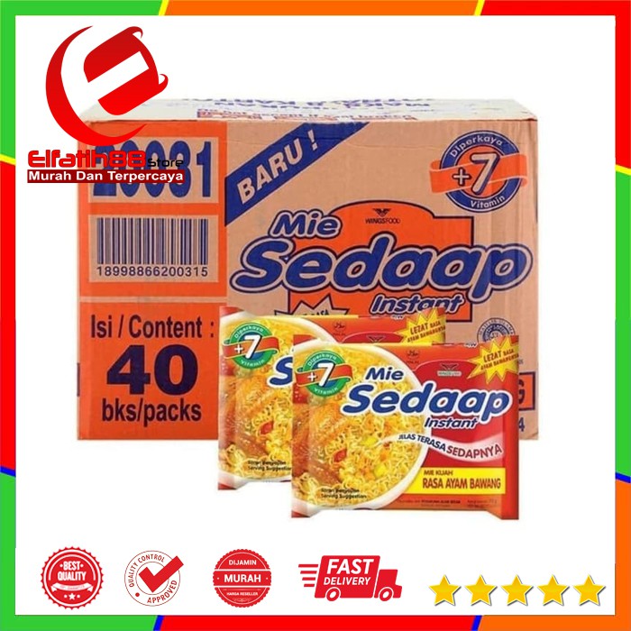 

Mie Sedap Ayam Bawang (70gr) - Mie Instan 1 Karton Isi 40 pcs