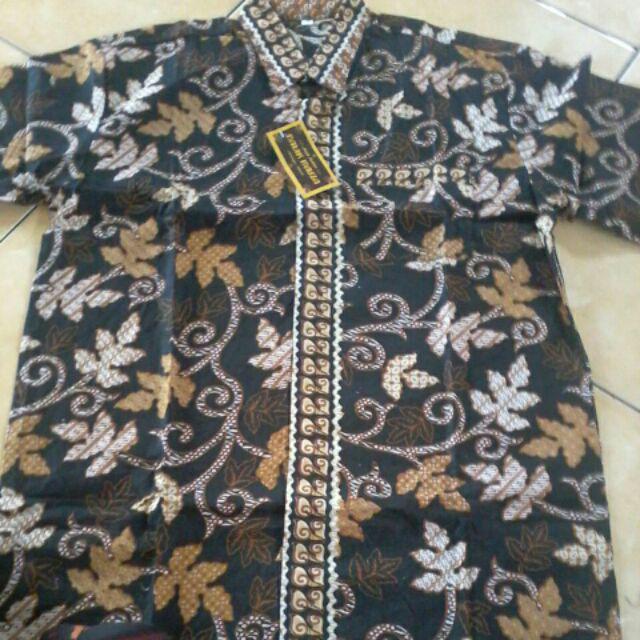 Bswart Batik Hrb026 Kenongo Hem Pendek Padi Pekalongan M L Xl Batik Pria Murah Modern Grosir Batik