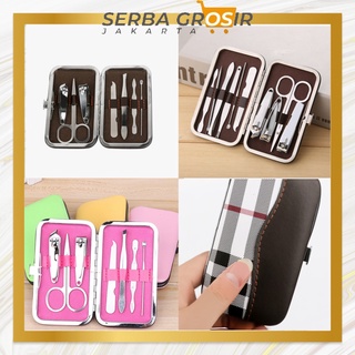sgj gk01 alat gunting kuku set 7in1 10in1 menicure pedicure alat perawatan kuku