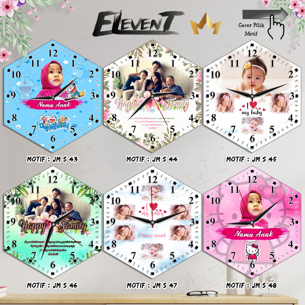 Kado Jam Unik Foto Custom Persegi 6 Hadiah Pernikahan Ulang tahun Keluarga Wedding Ultah Jam Dinding Teman Kelulusan  Ulang Tahun Wisuda Graduation Pernikahan Ulang Tahun Ultah Panjangan Dinding walldecor rumah menarik Murah