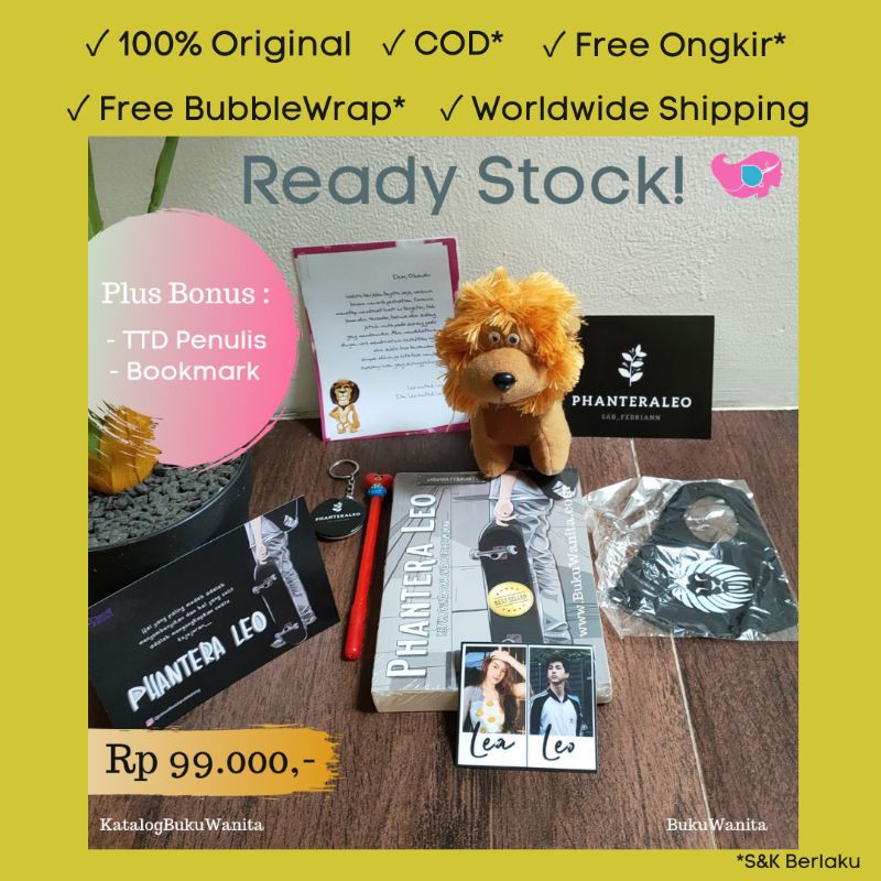 (Ready Komplit 10 Bonus)Novel Phantera Leo Fiksi Remaja Romance Sabrina Febrianti
