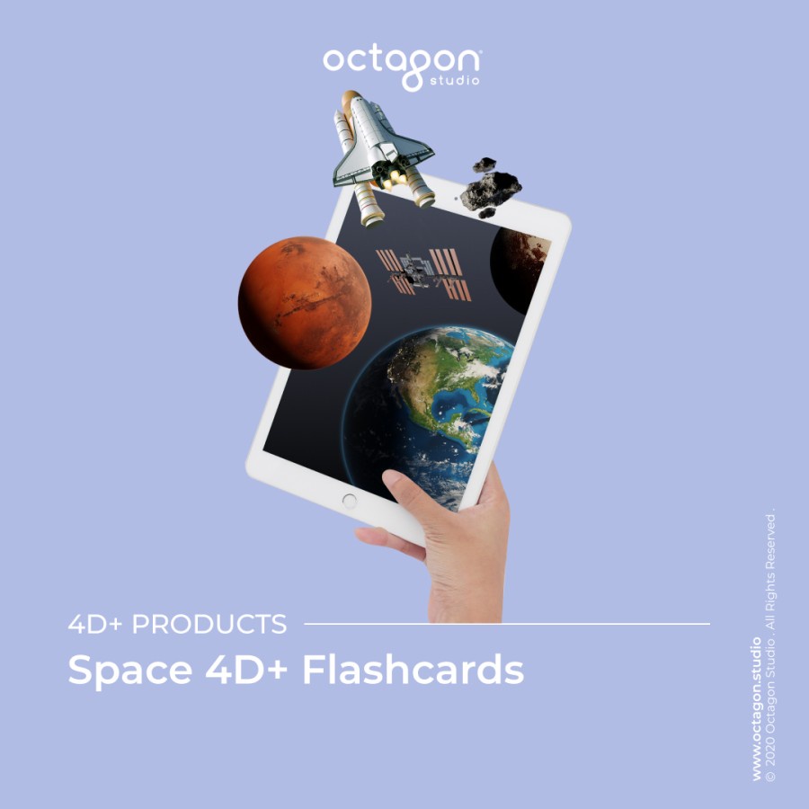 Kartu Space 4D+ / Flash Card / Mainan Edukasi Anak (Octagon Studio)