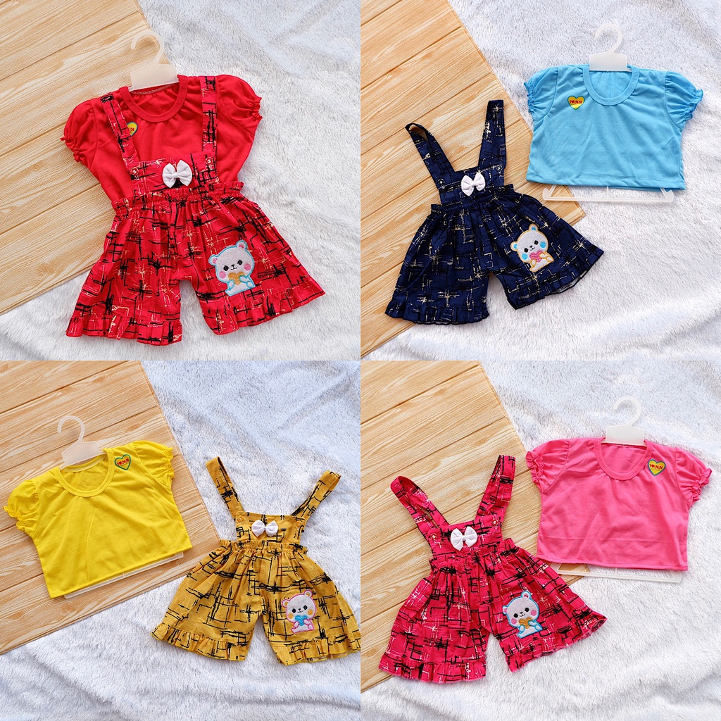 Stelan Pakaian 0-6 Bulan Baju & Jumper Kodok Anak Bayi Perempuan. Setelan Overal Baby Cewek Lucu & Murah-01