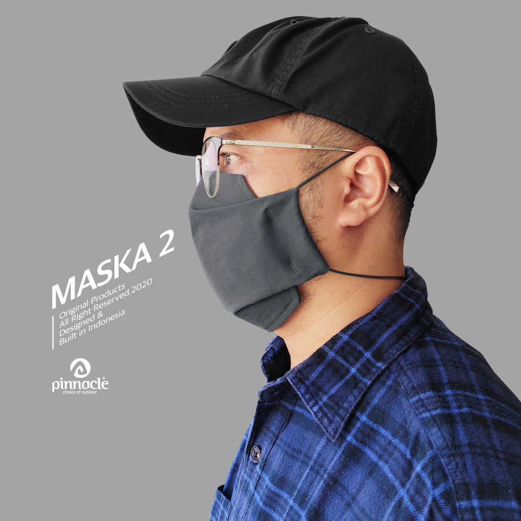 Pinnacle MASKA 2 Dark Grey - Masker Non Medis