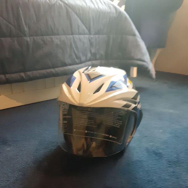 Helm Sni Murah Helm Dewasa THI Rookie Neo Blue Black Doff