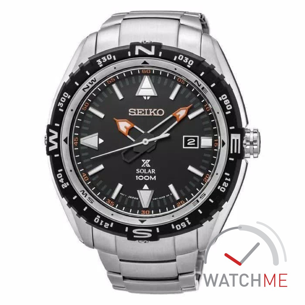 Jam Tangan Seiko Prospex SNE421P1 Solar Black Dial 100m Stainless Steel Original Bergaransi