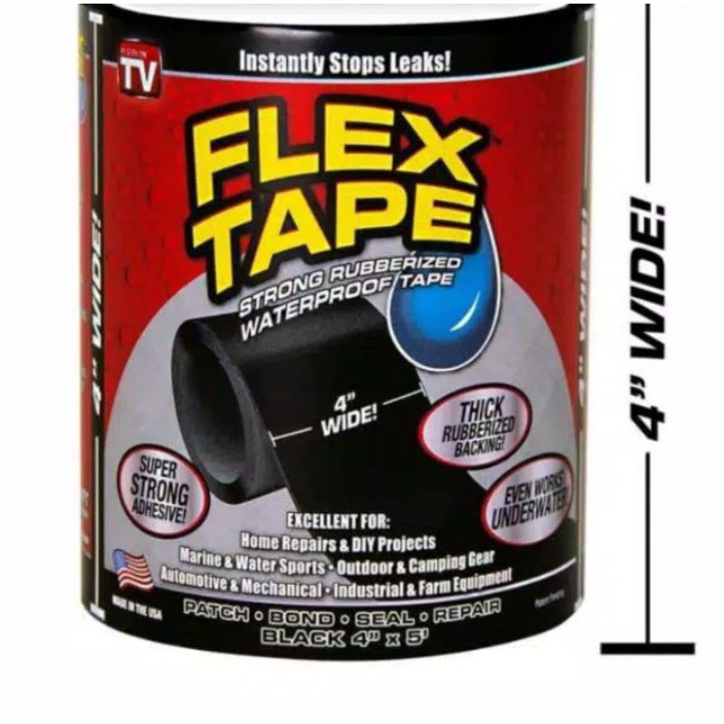 

Tape Lakban Isolasi Selotip Ajaib Waterproff Lem Anti Air Tambal Bak Bocor 4"x150cm