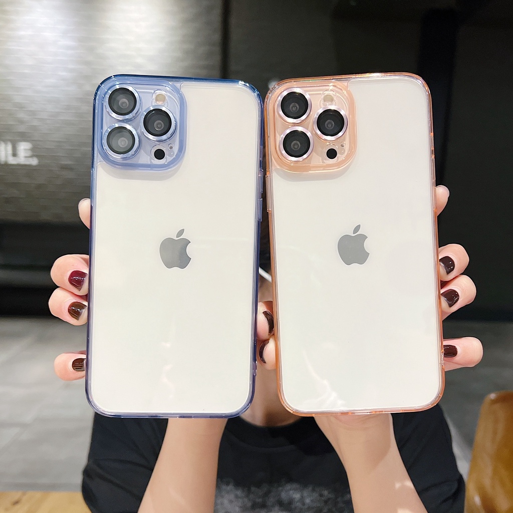 Case Lensa Kamera Belakang Transparan Tahan Banting Untuk iPhone 13 pro max 11 12 pro max