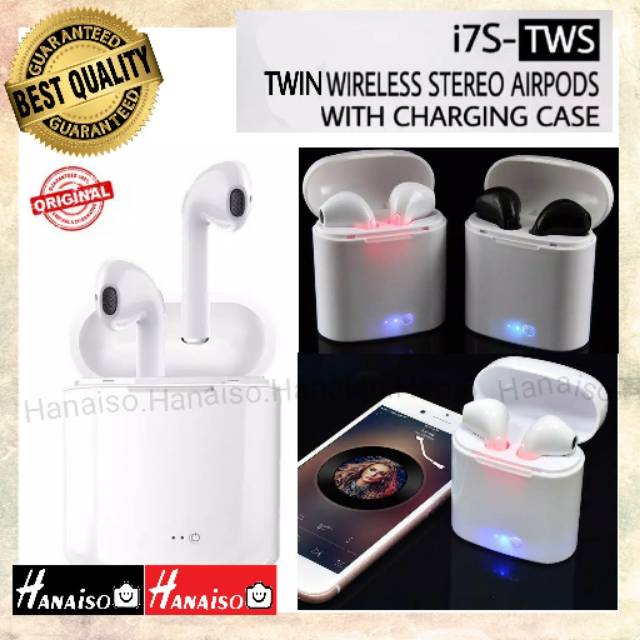 Termurah Medan Headset Bluetooth i12 i7s i7 i9 TWS Twin Earpods Inpods HBQ Docking Charge Dual Wireless smartphone