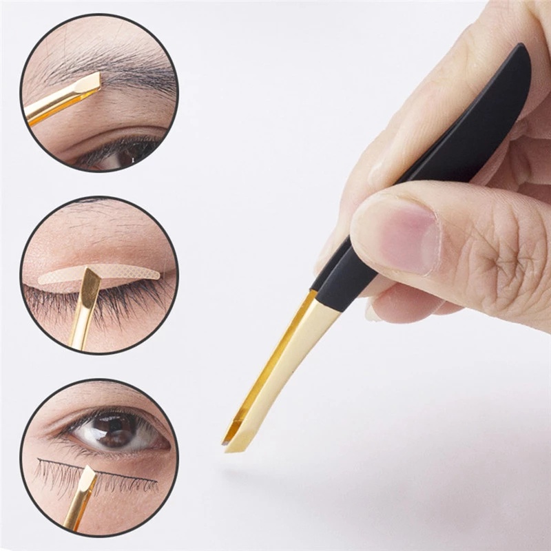 [1Piece Professional Stainless Steel Slanting mouth EyeBrow Tweezers Clip ] [Make up Tools]