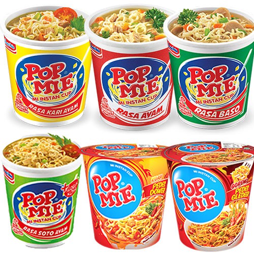 

Pop Mie Mi Instan Enak Ayam Soto Kari Baso