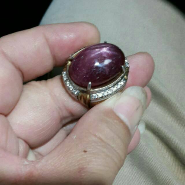 Ruby Mozbiq ring Perak Mewah