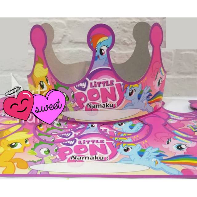 Topi Kertas Mahkota LITTLE PONY kuda poni