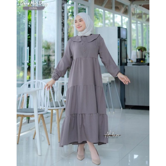 Dhea Midi Dress Ori By Alfaro Collectio
