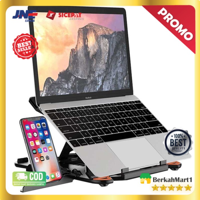 LAPTOP STAND DAN HP NISCAYA - NOTEBOOK HOLDER - BERKUALITAS - MACBOOK