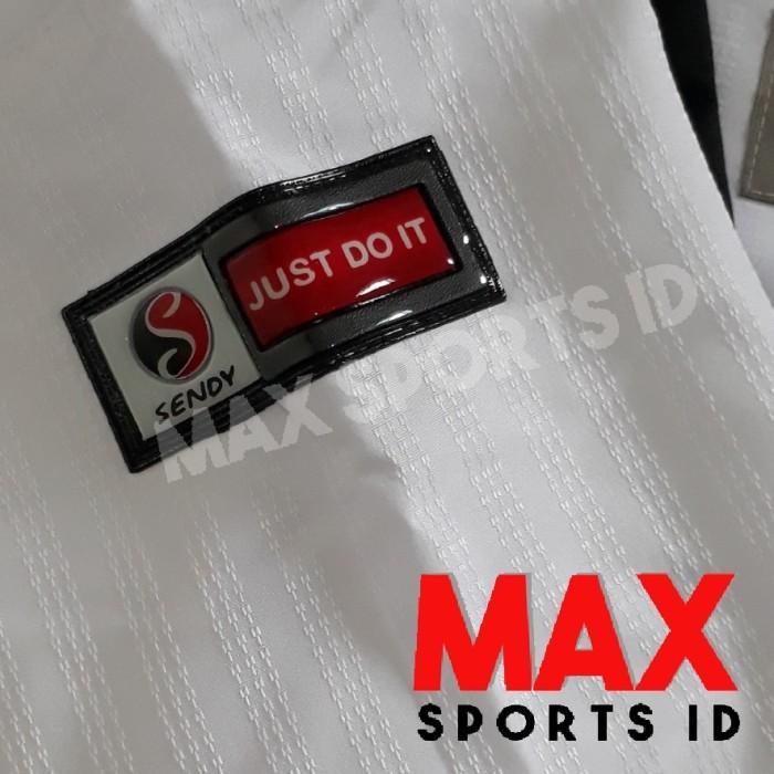 Dobok Sendy Senior Champion (Seragam Taekwondo) Kerah Hitam Best Seller