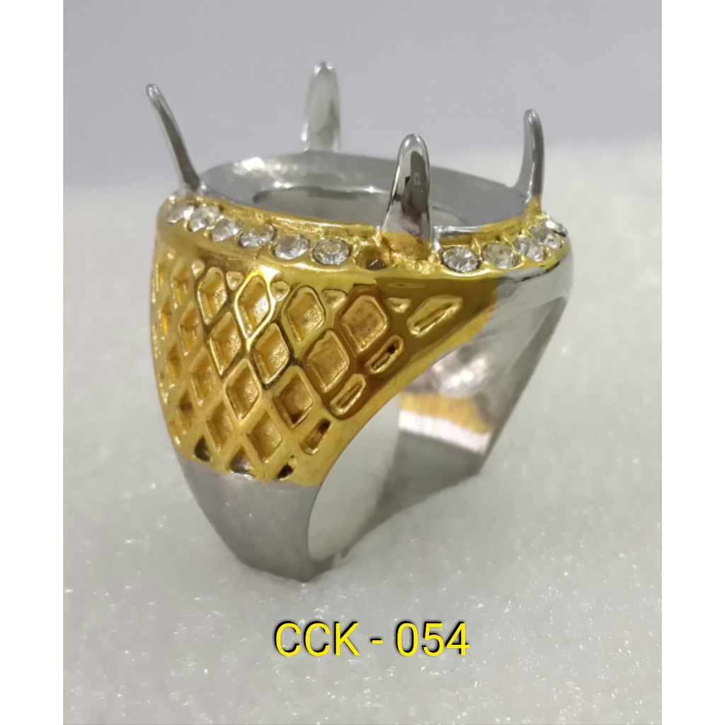 Ring Cincin Titanium Import ikat batu akik per codi DICS 50% cck-054