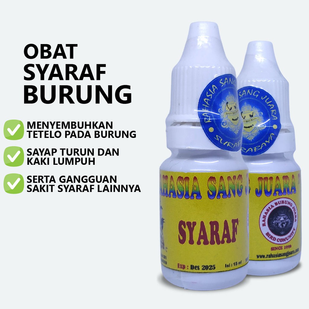 ANTI SARAF BURUNG | OBAT TETELO BURUNG SAYAP TURUN KAKI LUMPUH MURAI LOVEBIRD PLECI KACER DLL