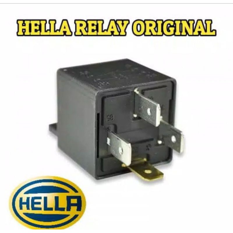 Jual Relay Hella Asli 12V 30A kaki 4 untuk Lampu dan Klakson Mobil