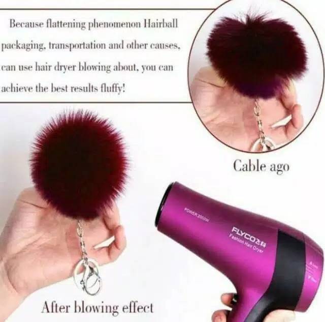 GANTUNGAN KUNCI POMPOM GANTUNGAN BULU GANTUNGAN TAS POMPOM CANTIK